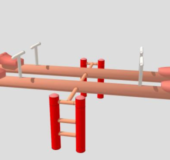 双跷跷板SU模型下载_sketchup草图大师SKP模型