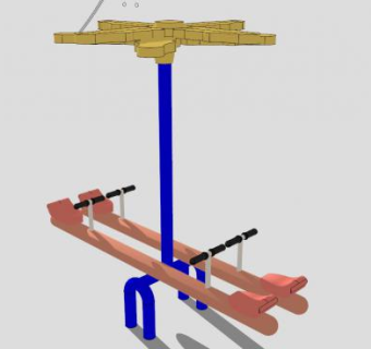 二进制跷跷板SU模型下载_sketchup草图大师SKP模型