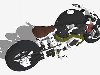 联盟x132悍妇摩托车SU模型下载_sketchup草图大师SKP模型