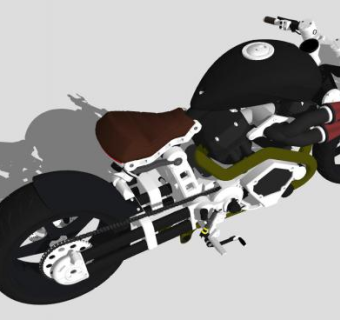 联盟x132悍妇摩托车SU模型下载_sketchup草图大师SKP模型