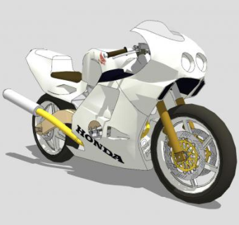 本田CBR250RR摩托赛车SU模型下载_sketchup草图大师SKP模型