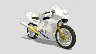 本田CBR250RR摩托赛车SU模型下载_sketchup草图大师SKP模型