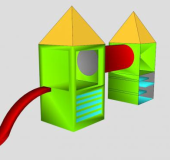 儿童游戏器材SU模型下载_sketchup草图大师SKP模型