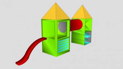 儿童游戏器材SU模型下载_sketchup草图大师SKP模型