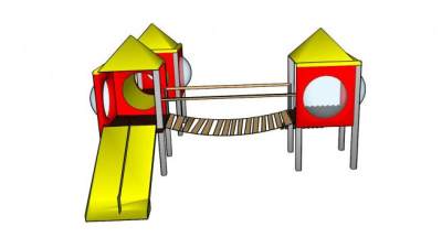 游戏公园设备区SU模型下载_sketchup草图大师SKP模型