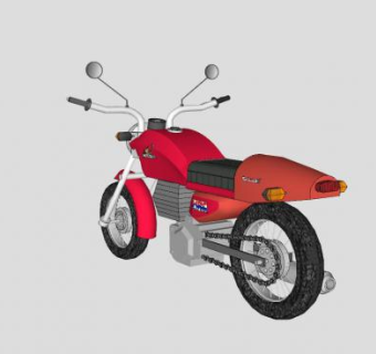 本田cbr摩托车SU模型下载_sketchup草图大师SKP模型