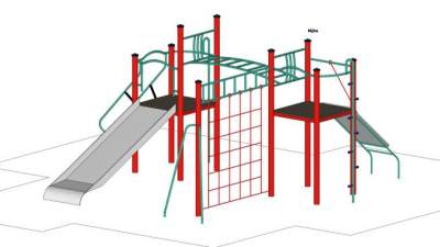 德尚斯游乐设备SU模型下载_sketchup草图大师SKP模型