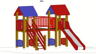 圣米格尔游乐设备SU模型下载_sketchup草图大师SKP模型