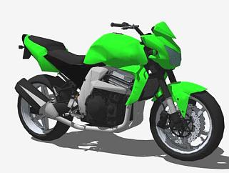 川崎Z750<em>摩托车</em>SU模型下载_sketchup草图大师SKP模型