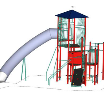 达里斯游乐设备SU模型下载_sketchup草图大师SKP模型