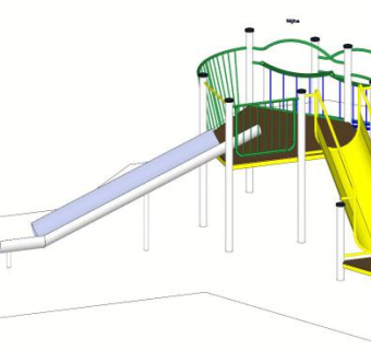 海盗巢穴游乐设备SU模型下载_sketchup草图大师SKP模型