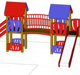 公园滑板设备SU模型下载_sketchup草图大师SKP模型