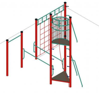 红色游乐设备SU模型下载_sketchup草图大师SKP模型