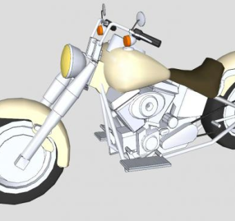 哈雷戴维森机车SU模型下载_sketchup草图大师SKP模型