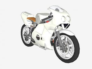 电动摩托车SU模型下载_sketchup草图大师SKP模型