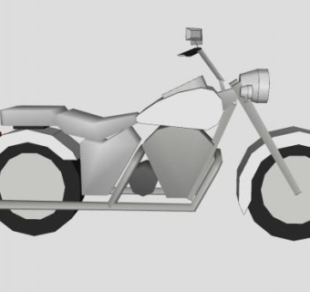 哈雷摩托车简易草图SU模型下载_sketchup草图大师SKP模型