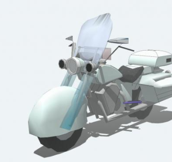 未来概念摩托车SU模型下载_sketchup草图大师SKP模型