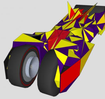 倒三轮炫酷摩托车SU模型下载_sketchup草图大师SKP模型