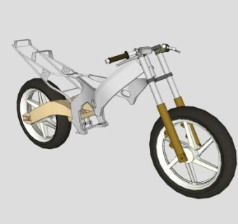 本田CBR250RR摩托车架SU模型下载_sketchup草图大师SKP模型