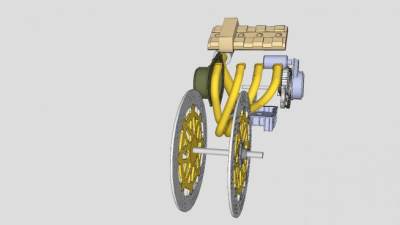 本田CBR250机车部件SU模型下载_sketchup草图大师SKP模型