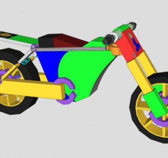 简易机车车辆SU模型下载_sketchup草图大师SKP模型