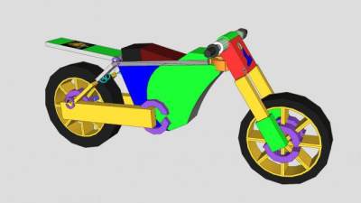 简易机车车辆SU模型下载_sketchup草图大师SKP模型