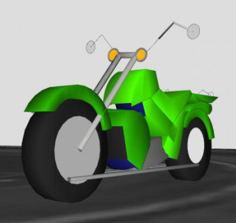 红黄蓝绿机车车辆SU模型下载_sketchup草图大师SKP模型