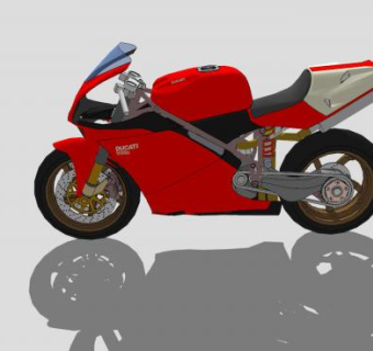 杜卡迪998s机车SU模型下载_sketchup草图大师SKP模型