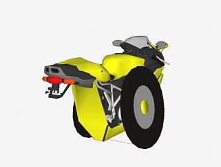 概念双轮摩托车SU模型下载_sketchup草图大师SKP模型