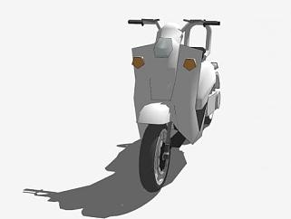 轻型踏板车SU模型下载_sketchup草图大师SKP模型