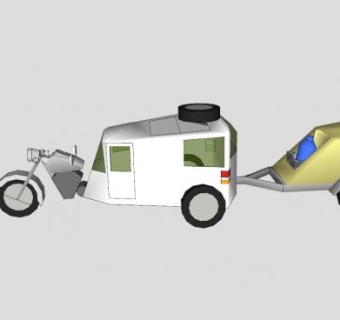 三轮露营车SU模型下载_sketchup草图大师SKP模型