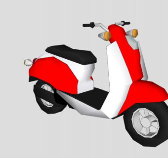 韦士柏轻型踏板车SU模型下载_sketchup草图大师SKP模型