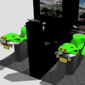 游戏厅赛车游戏机SU模型下载_sketchup草图大师SKP模型