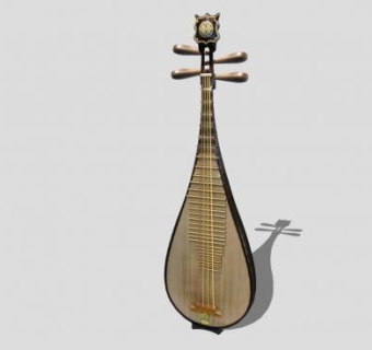 琵琶弦乐器SU模型下载_sketchup草图大师SKP模型