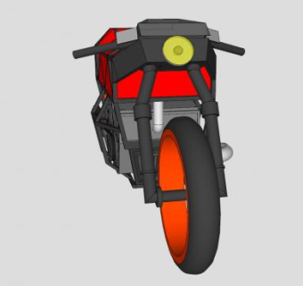 摩托车赛车车辆SU模型下载_sketchup草图大师SKP模型