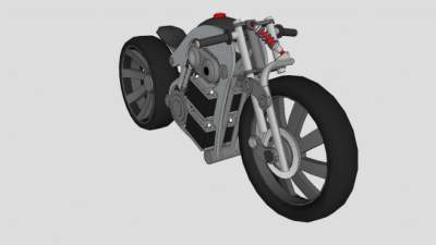 混合动力摩托车SU模型下载_sketchup草图大师SKP模型