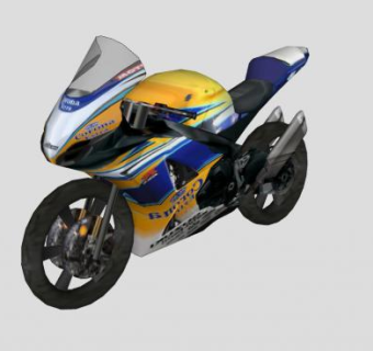 铃木GSXr1000摩托车SU模型下载_sketchup草图大师SKP模型