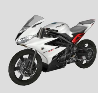 凯旋675R摩托车SU模型下载_sketchup草图大师SKP模型