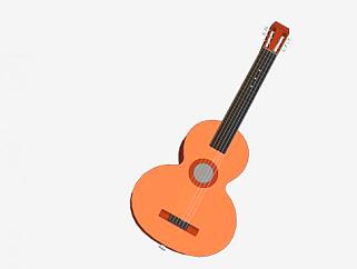 <em>古典吉他</em>乐器SU模型下载_sketchup草图大师SKP模型