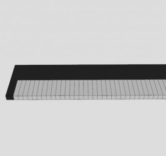 电子琴黑白键盘SU模型下载_sketchup草图大师SKP模型