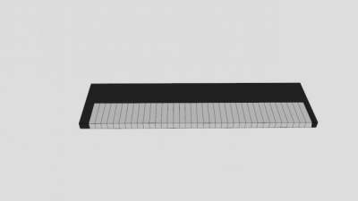 电子琴黑白键盘SU模型下载_sketchup草图大师SKP模型