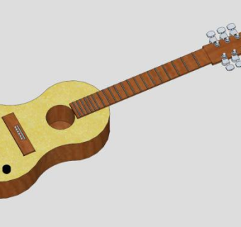 音乐吉他SU模型下载_sketchup草图大师SKP模型