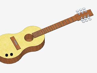 音乐吉他SU模型下载_sketchup草图大师SKP模型