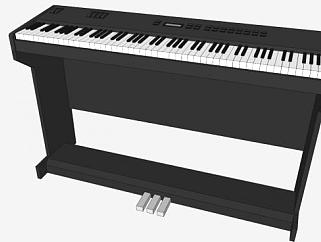 <em>音乐</em>电子钢琴SU模型下载_sketchup草图大师SKP模型