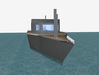 大型渔船船舶SU模型下载_sketchup草图大师SKP模型