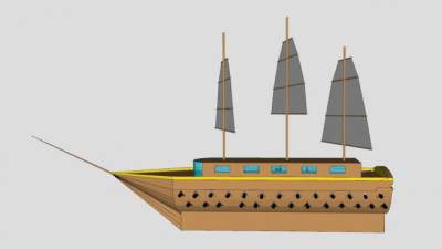 货船船舶模架SU模型下载_sketchup草图大师SKP模型