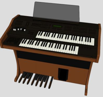 维西奥米加钢琴SU模型下载_sketchup草图大师SKP模型