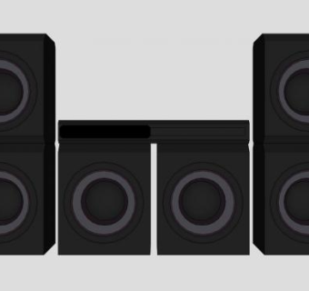 音箱家庭影院SU模型下载_sketchup草图大师SKP模型