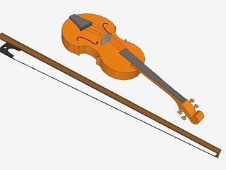 <em>弦</em>乐器小提琴SU模型下载_sketchup草图大师SKP模型
