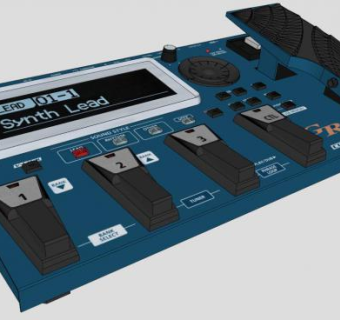 吉他合成器SU模型下载_sketchup草图大师SKP模型